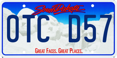 SD license plate 0TCD57