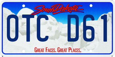 SD license plate 0TCD61