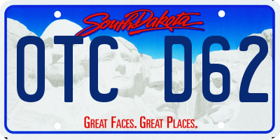 SD license plate 0TCD62