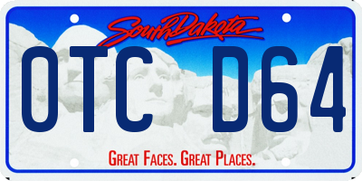SD license plate 0TCD64