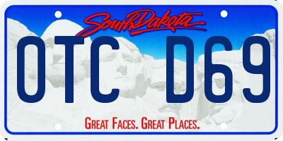 SD license plate 0TCD69
