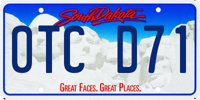SD license plate 0TCD71