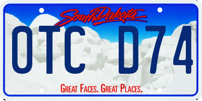 SD license plate 0TCD74