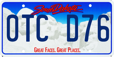 SD license plate 0TCD76