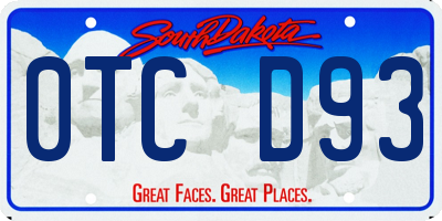 SD license plate 0TCD93