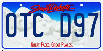 SD license plate 0TCD97