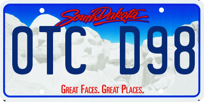 SD license plate 0TCD98