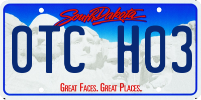 SD license plate 0TCH03