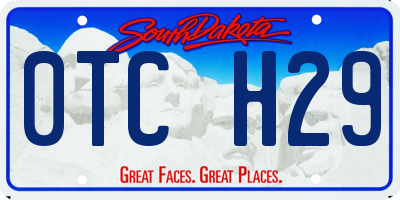 SD license plate 0TCH29
