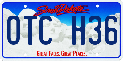 SD license plate 0TCH36