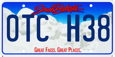 SD license plate 0TCH38