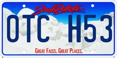 SD license plate 0TCH53
