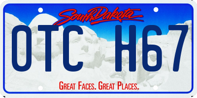 SD license plate 0TCH67