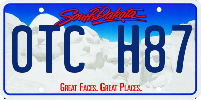 SD license plate 0TCH87