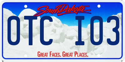 SD license plate 0TCI03