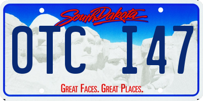 SD license plate 0TCI47