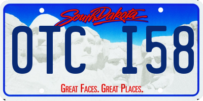 SD license plate 0TCI58