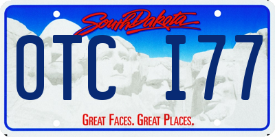 SD license plate 0TCI77