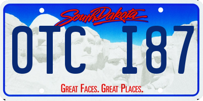 SD license plate 0TCI87
