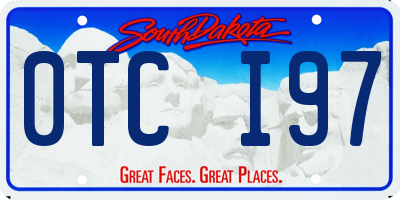 SD license plate 0TCI97