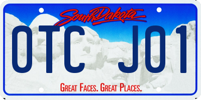SD license plate 0TCJ01