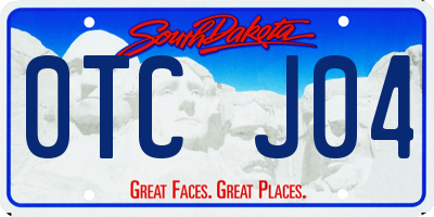 SD license plate 0TCJ04