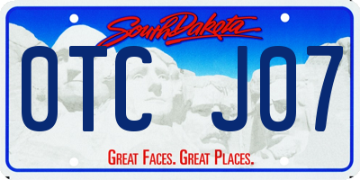 SD license plate 0TCJ07