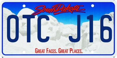 SD license plate 0TCJ16