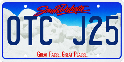 SD license plate 0TCJ25