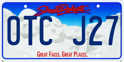 SD license plate 0TCJ27