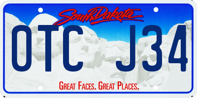SD license plate 0TCJ34