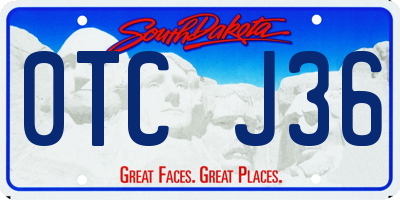 SD license plate 0TCJ36