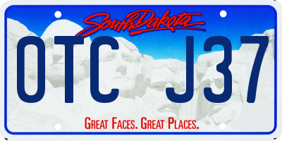 SD license plate 0TCJ37
