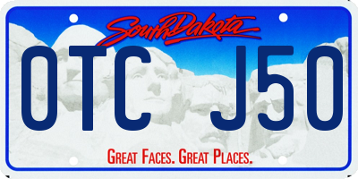 SD license plate 0TCJ50