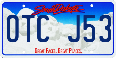 SD license plate 0TCJ53
