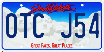 SD license plate 0TCJ54