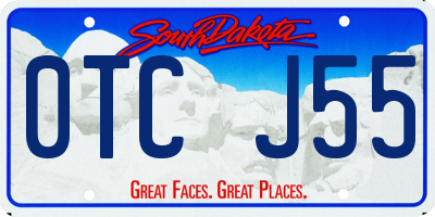 SD license plate 0TCJ55