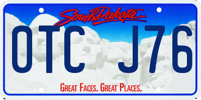 SD license plate 0TCJ76