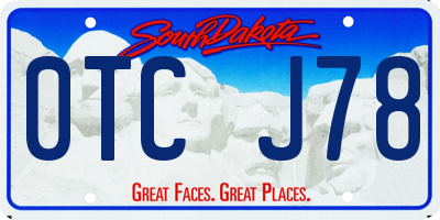 SD license plate 0TCJ78