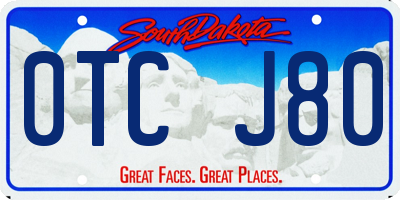 SD license plate 0TCJ80