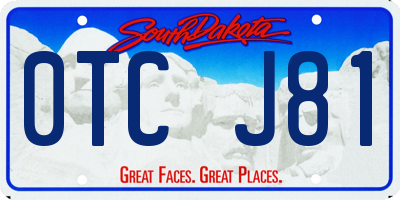 SD license plate 0TCJ81