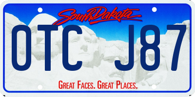 SD license plate 0TCJ87