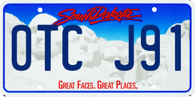 SD license plate 0TCJ91