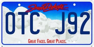 SD license plate 0TCJ92