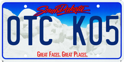 SD license plate 0TCK05