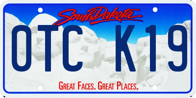 SD license plate 0TCK19