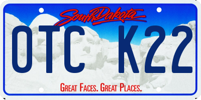 SD license plate 0TCK22