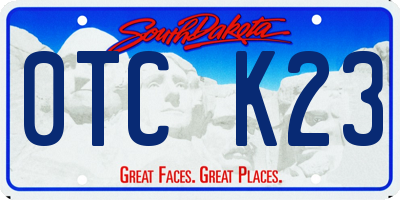 SD license plate 0TCK23