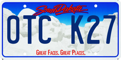 SD license plate 0TCK27