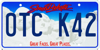 SD license plate 0TCK42